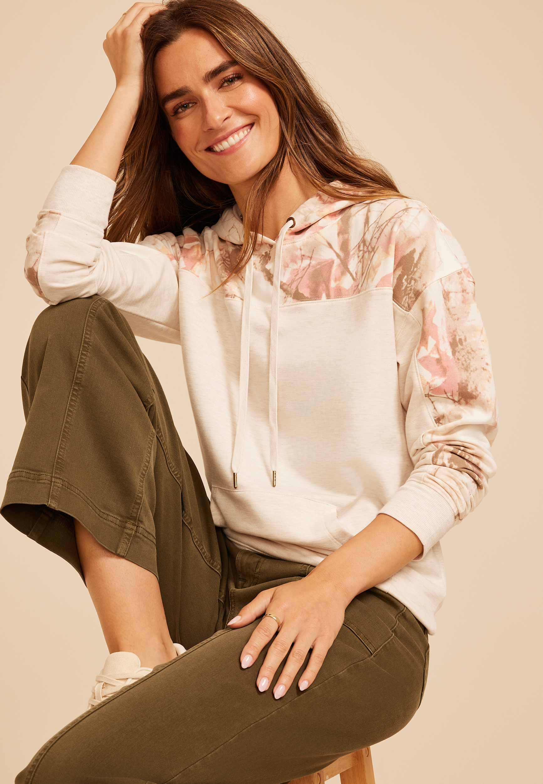 Homeward Colorblock Camo Hoodie, C5249, large