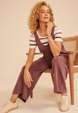 Bare Washed Terry Jumpsuit, COCONUT SHELL, small
