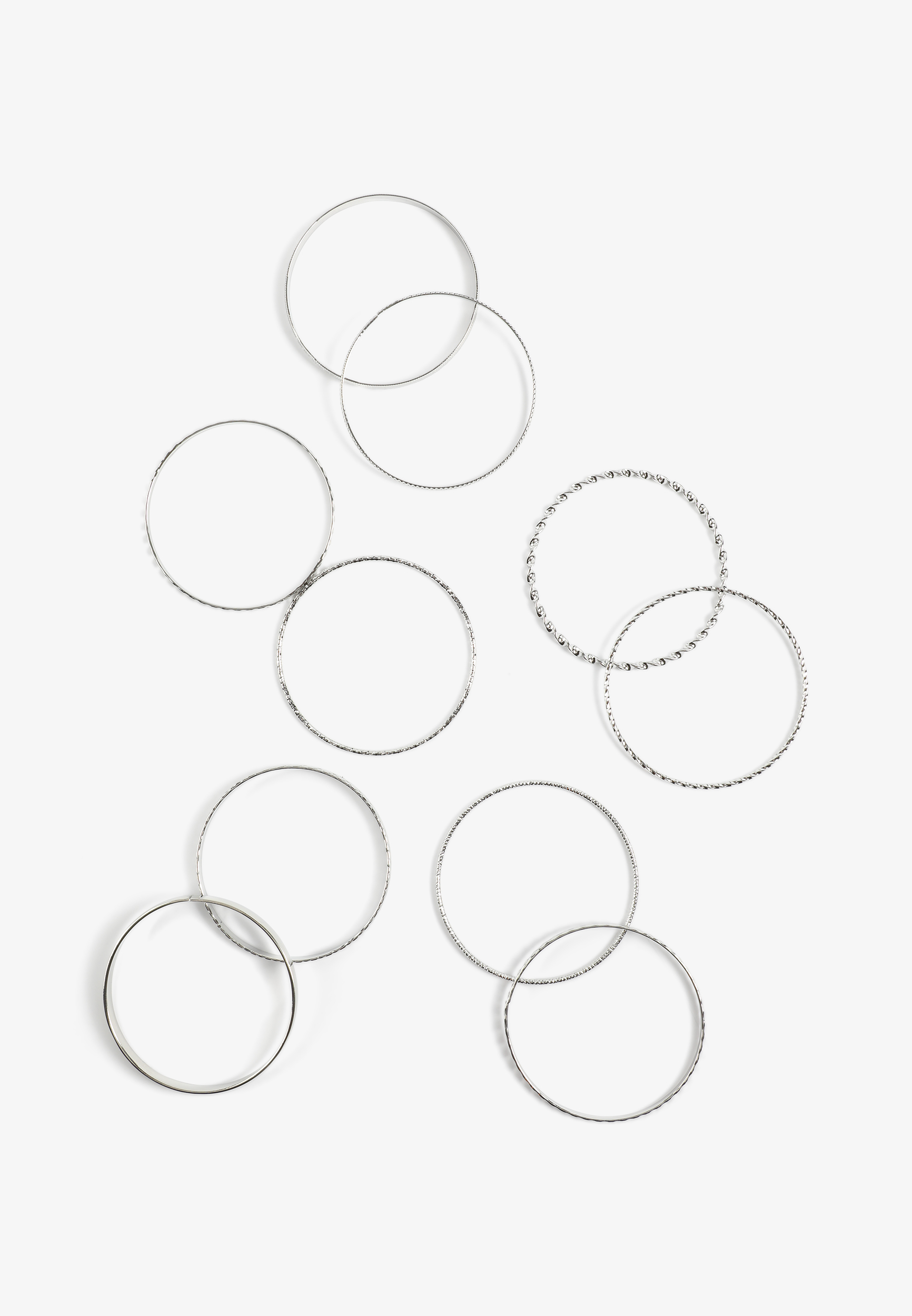 Silver Bangle Set, C431, large