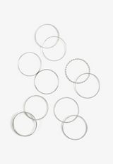 Silver Bangle Set, C431, small