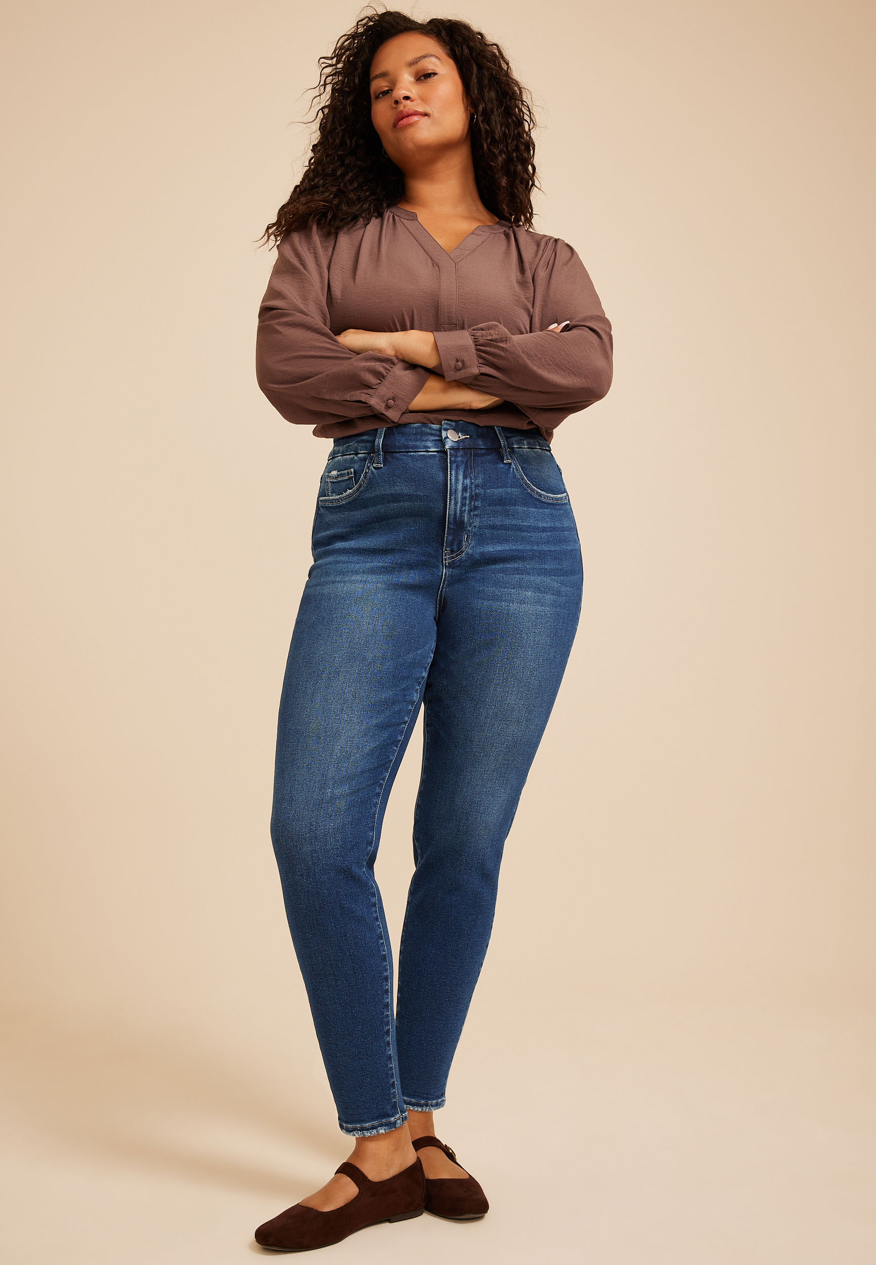 Plus Size Flying Monkey&trade; High Rise Ankle Skinny Jean