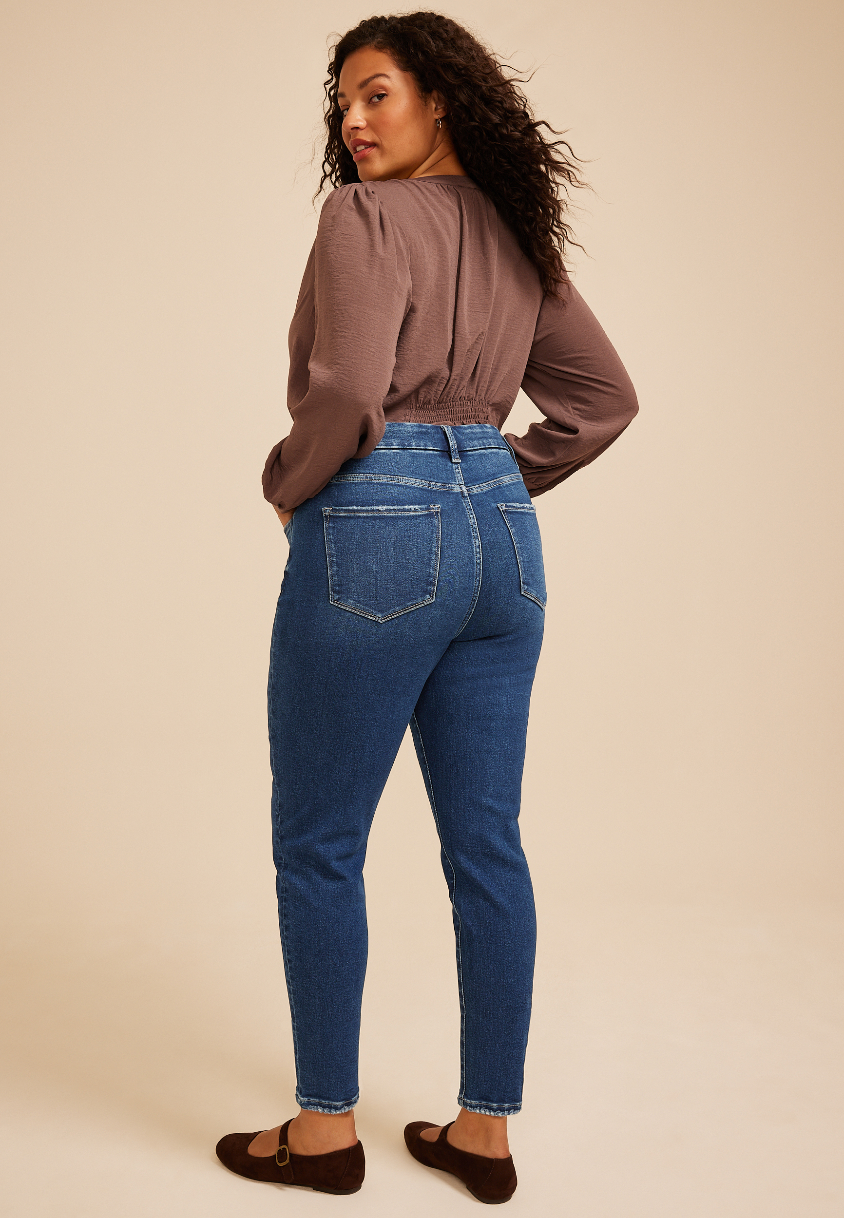 Plus Size Flying Monkey™ High Rise Ankle Skinny Jean, C258, large