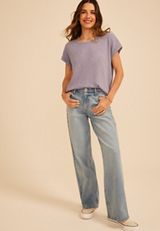 24/7 Slub Rib Relaxed Fit Tee, LAVENDER GRAY, small