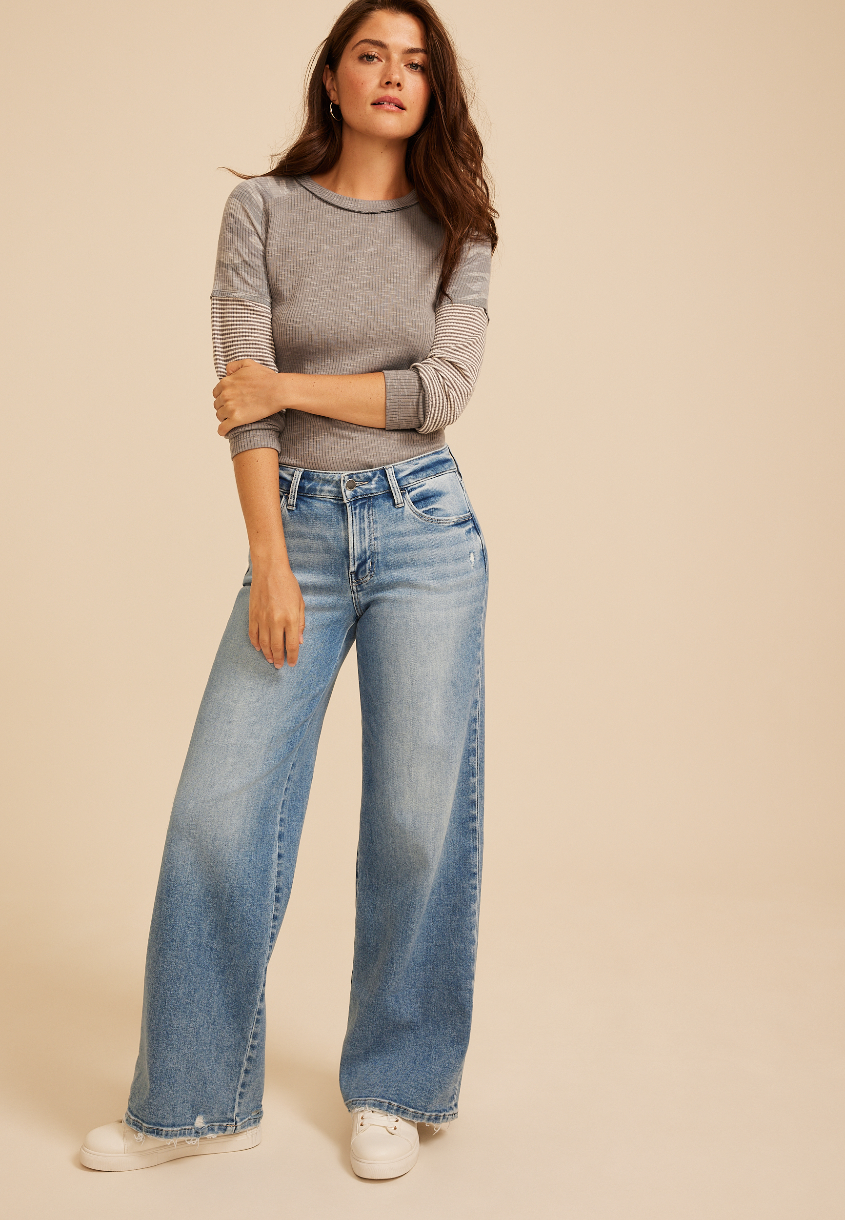 Flying Monkey™ Mid Rise Wide Leg Jean, C2806, large