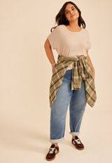 Plus Size 24/7 Slub Rib Relaxed Fit Tee, C3363, small