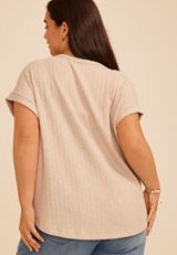Plus Size 24/7 Slub Rib Relaxed Fit Tee, C3363, small