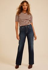 Silver Jeans Co.® Avery Curvy High Rise Thick Stitch Relaxed Straight Jean, C258, small