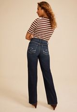 Silver Jeans Co.® Avery Curvy High Rise Thick Stitch Relaxed Straight Jean, C258, small