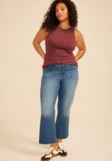 Plus Size 24/7 Variegated Ribbed Highline Tank Top, C5221, small
