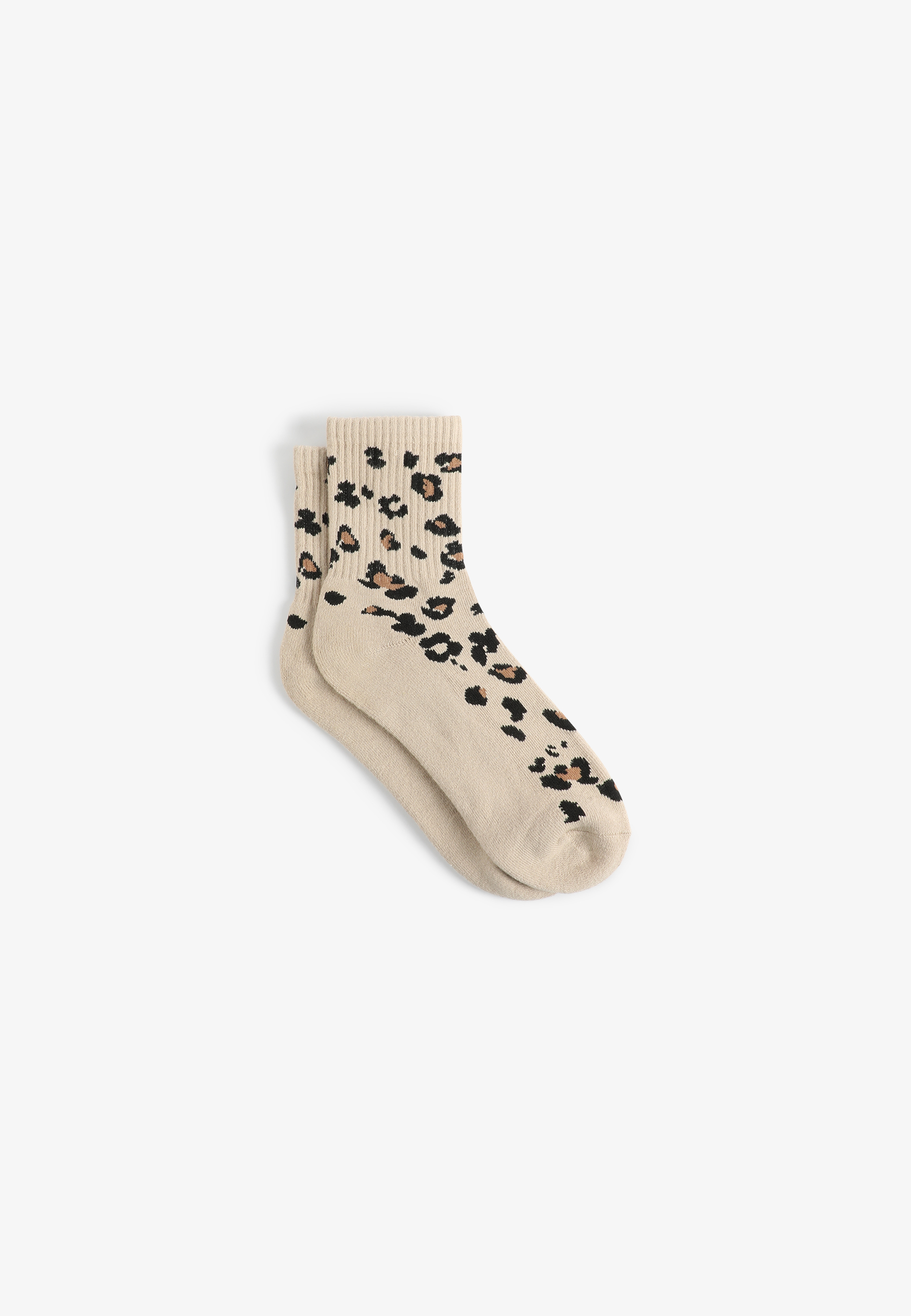Leopard Short Crew Socks
