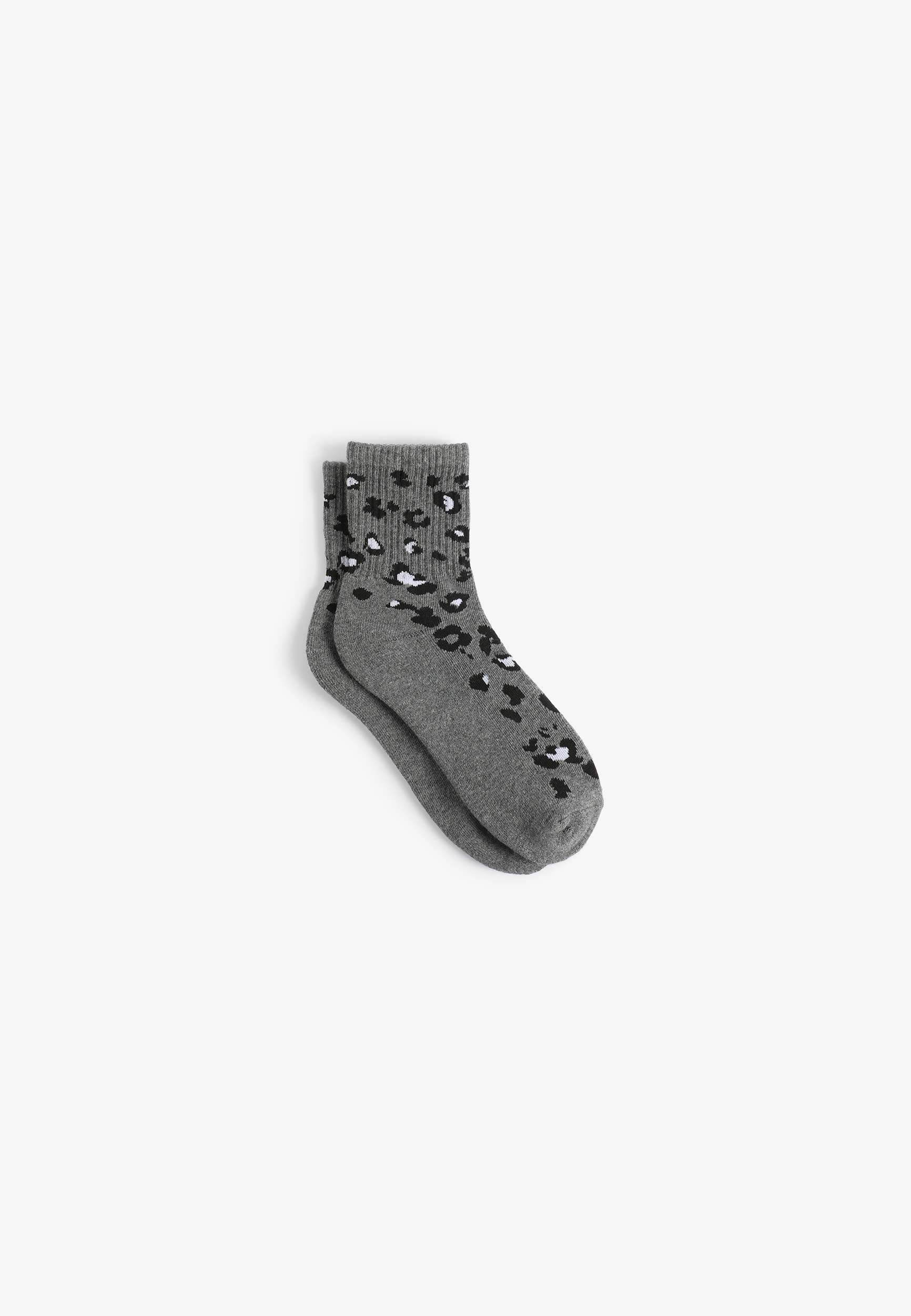 Leopard Short Crew Socks