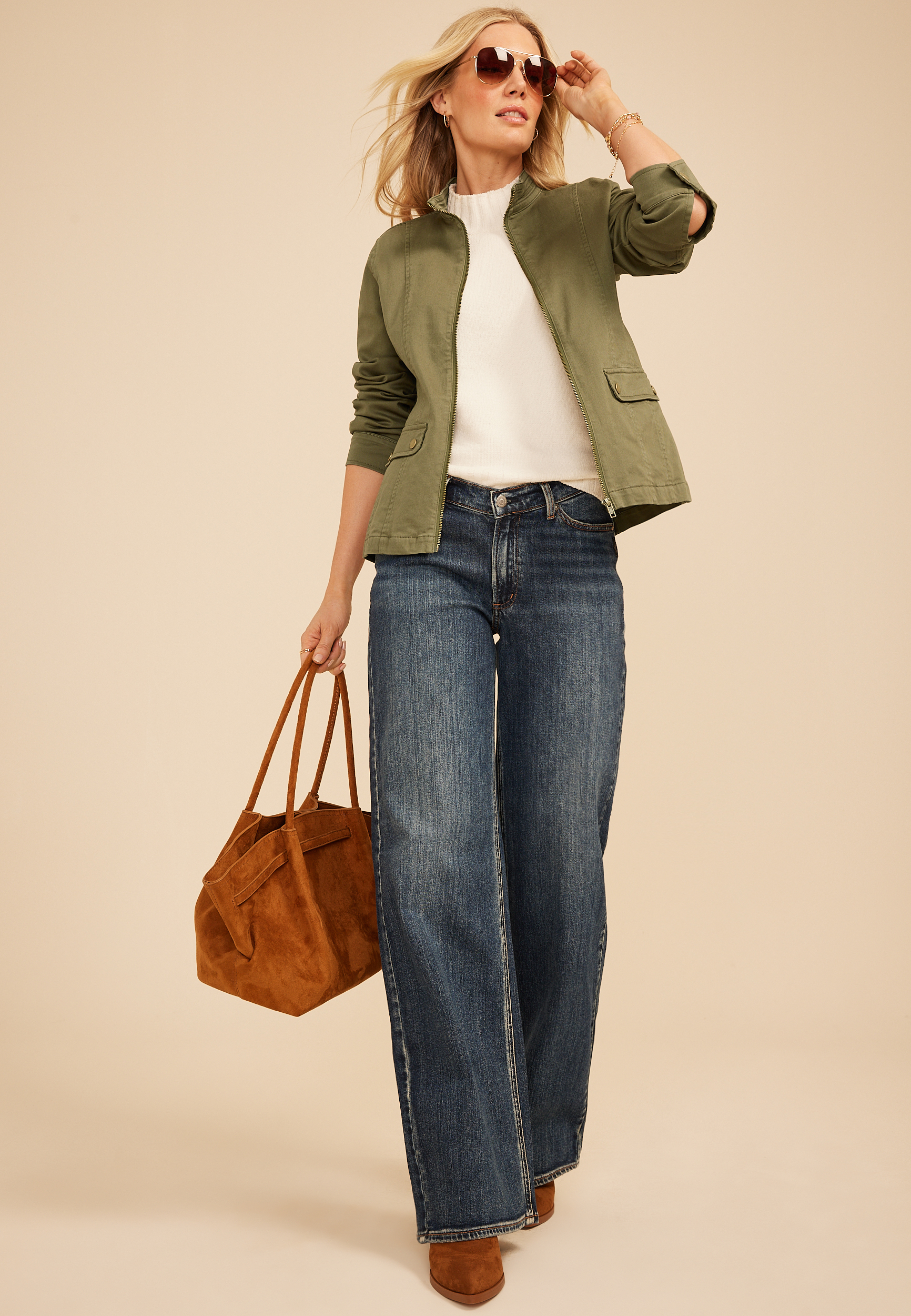 Twill Biker Jacket, C774, large
