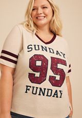 Plus Size Sunday Funday Classic Fit Graphic Tee, C3363, small