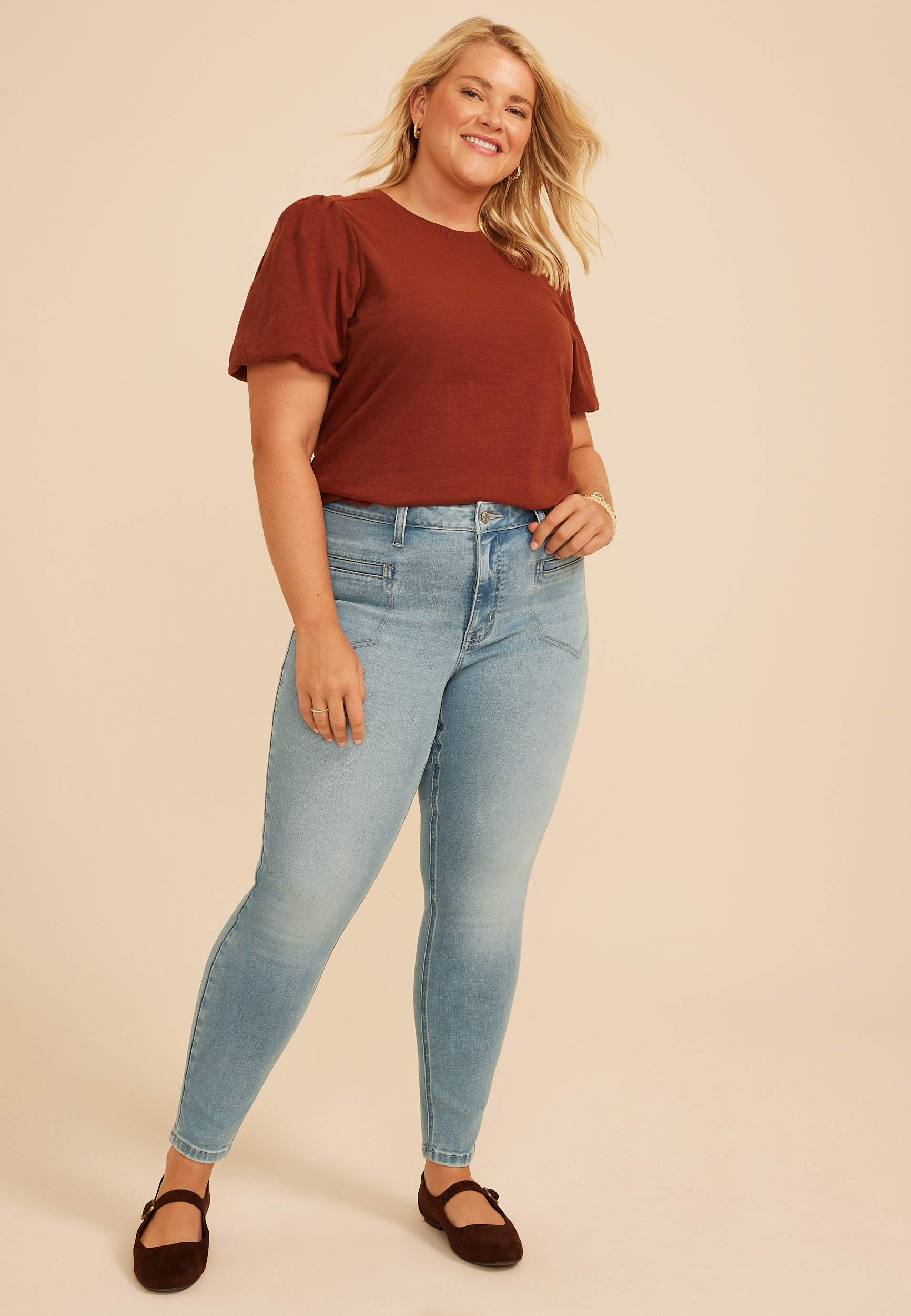 Plus Size m jeans by maurices&trade; Cool Comfort Spaded Welt Pocket Jegging, C2806, large