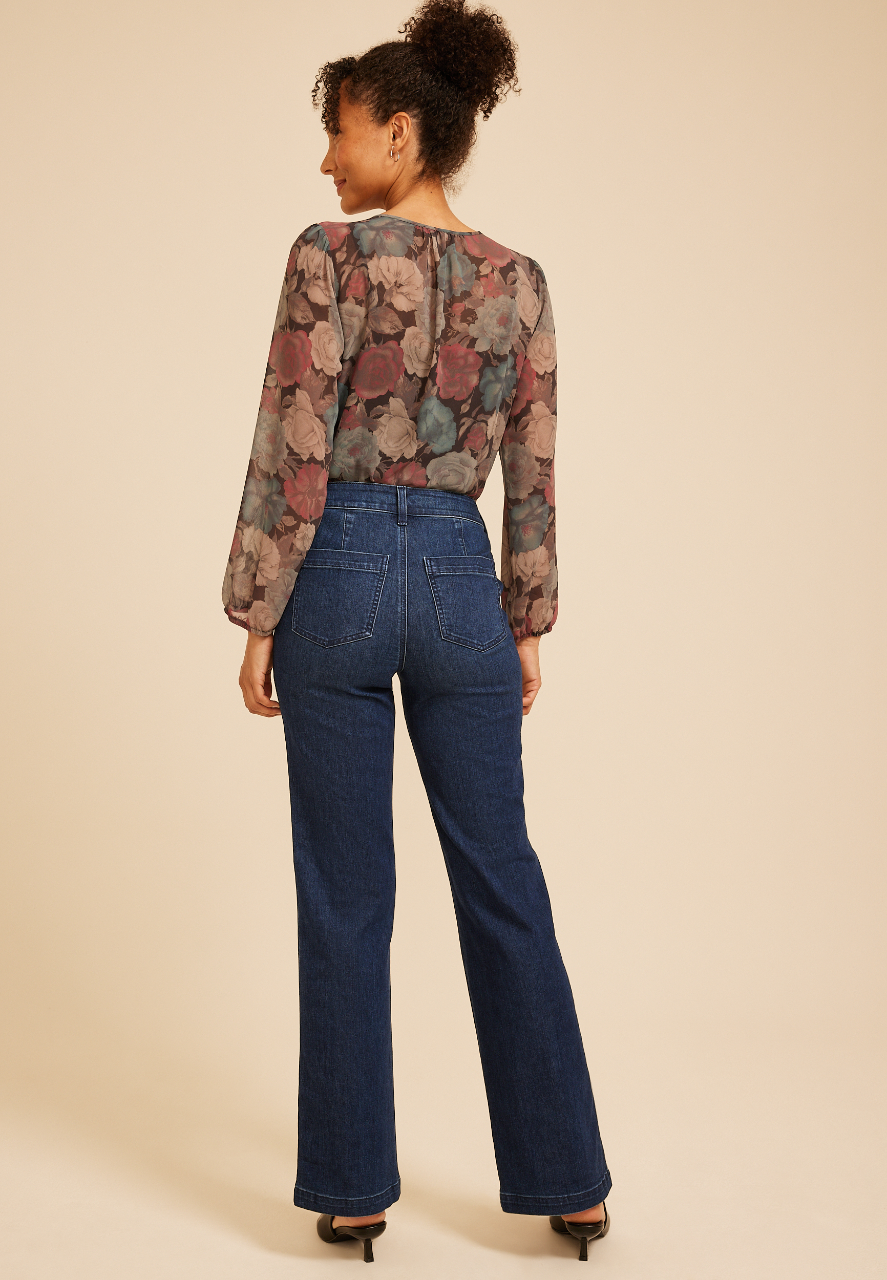 m jeans by maurices™ Dark Super High Rise Seamed Trouser Jean, C258, large