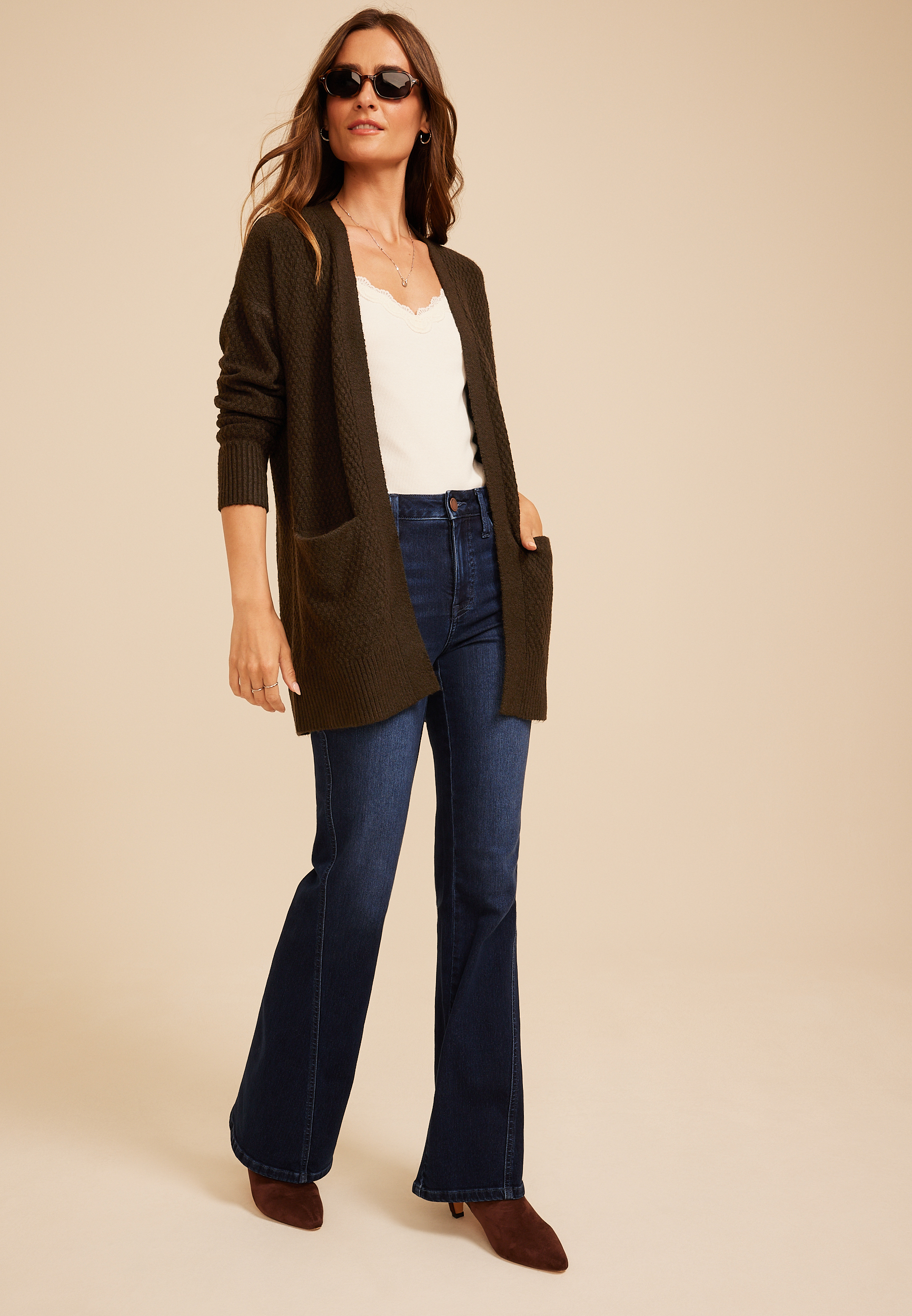 90s Slouch Open Front Cardigan