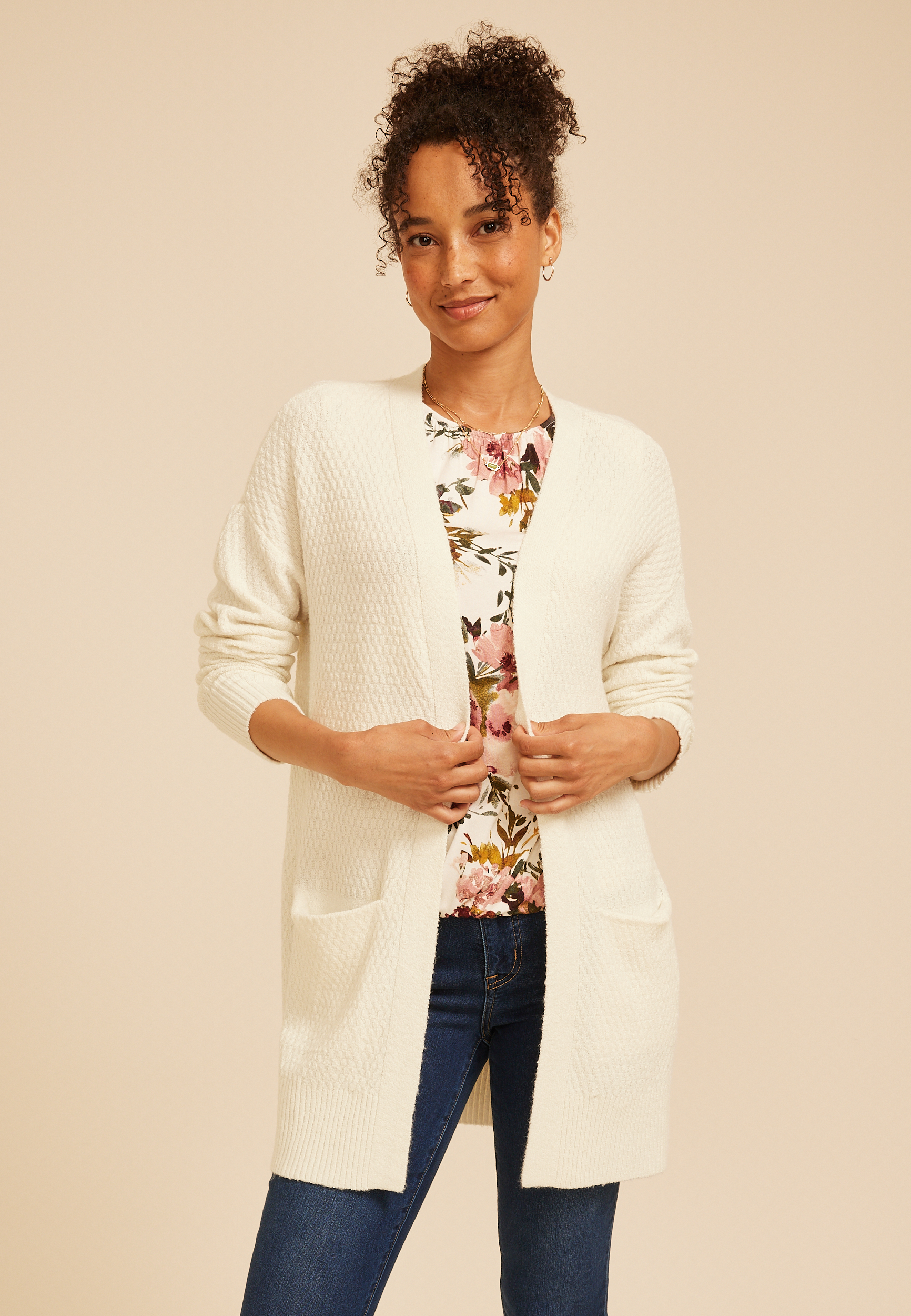 90s Slouch Open Front Cardigan
