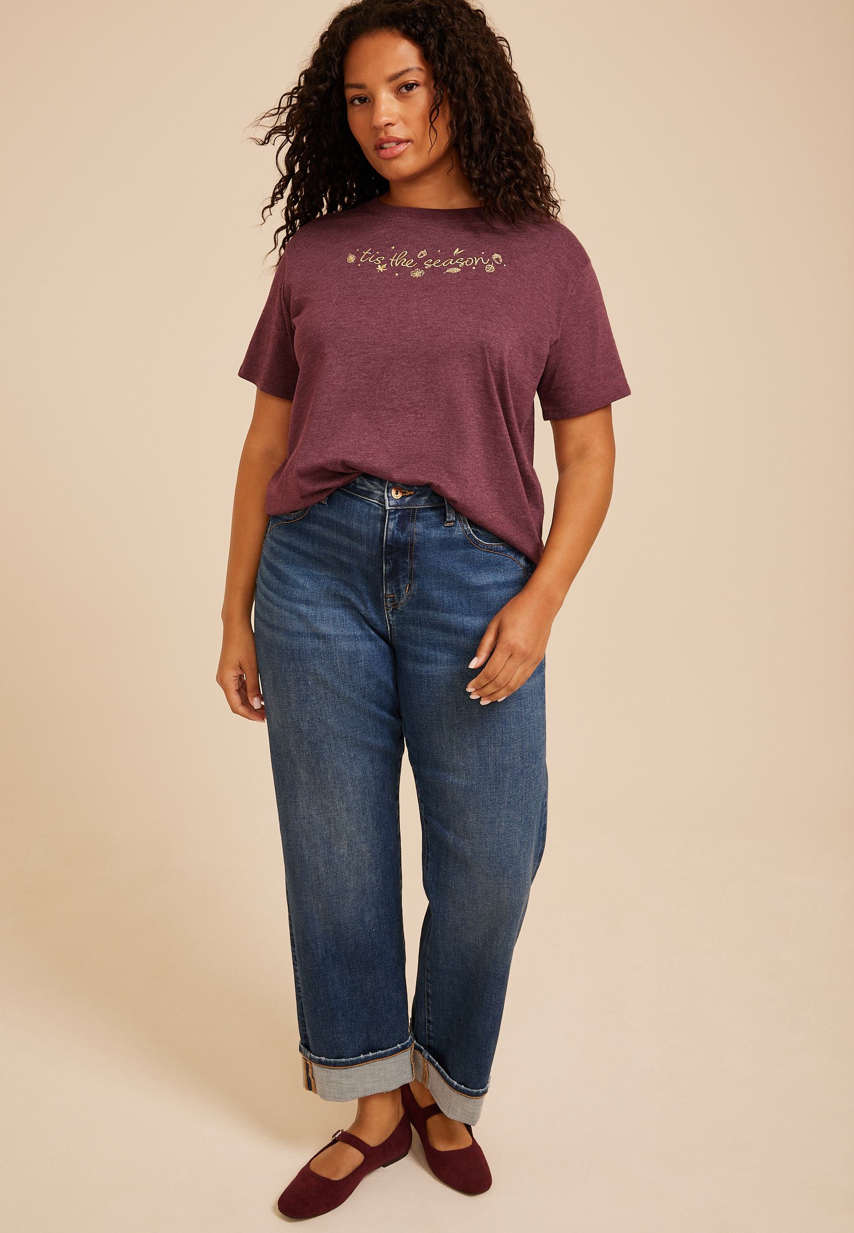 Plus Size Tis the Season Vintage Fit Graphic Tee