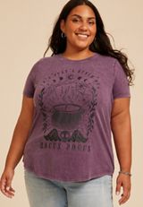 Plus Size Hocus Pocus Classic Fit Graphic Tee, POTENT PURPLE, small
