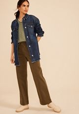 24/7 Clara Stripe Long Sleeve Tee, C3145, small