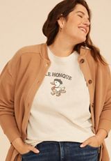 Plus Size Le Honque Duck Classic Fit Graphic Tee, C3363, small