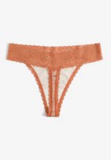 Simply Comfy Cotton Spider Print Thong Panty, C9564, small