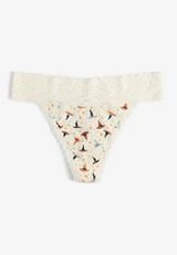 Simply Comfy Cotton Witch Hat Print Thong Panty, C5487, small