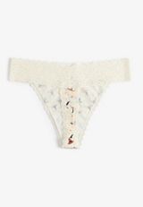 Simply Comfy Cotton Witch Hat Print Thong Panty, C5487, small