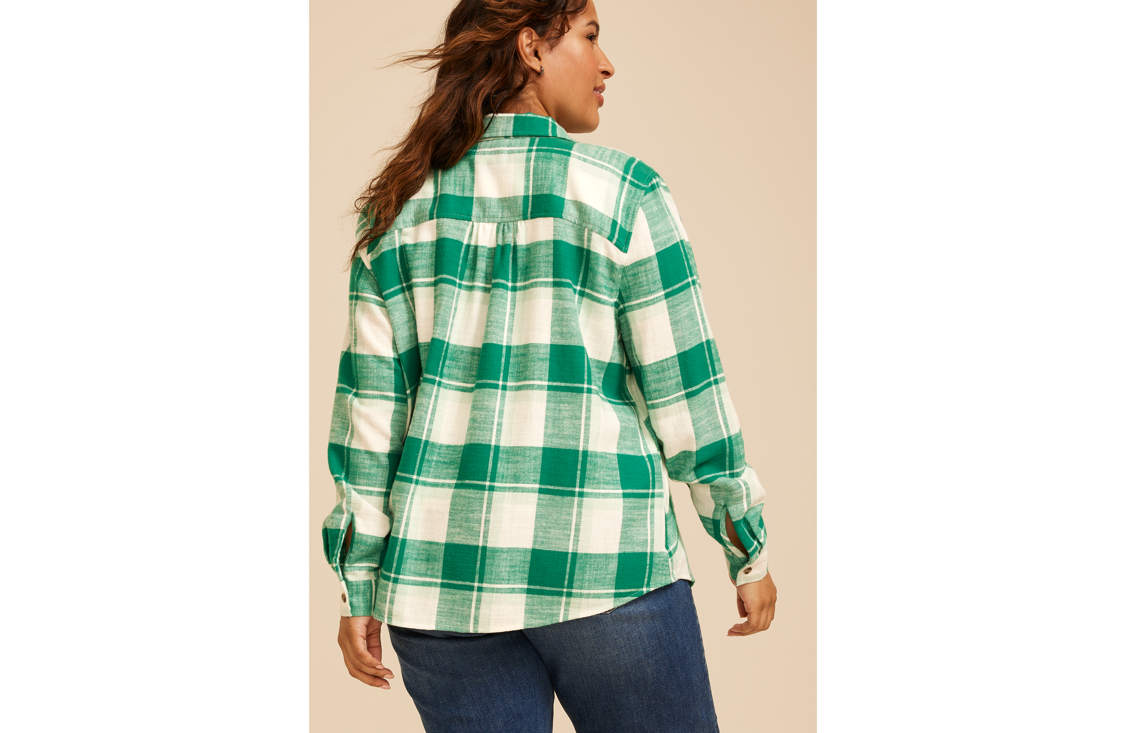 Plus Classic Plaid Button Down Shirt