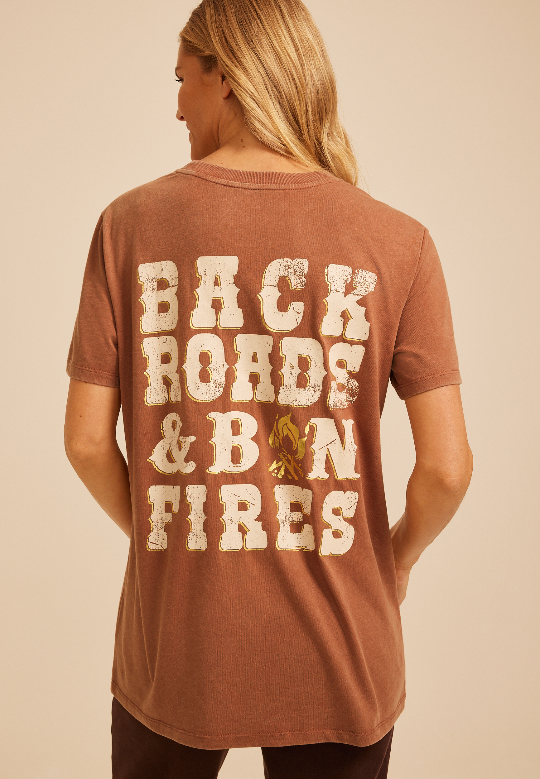 Back Roads And Bonfires Oversized Fit Graphic, C8664, large