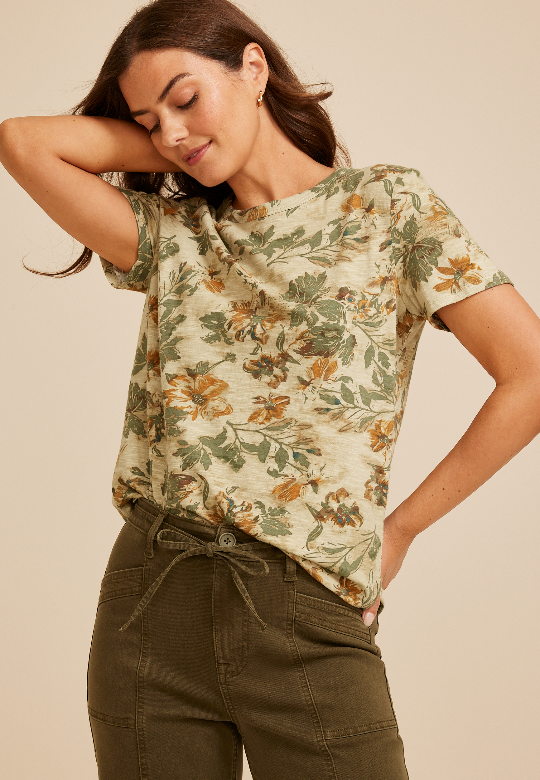 24/7 Dawson Floral Crew Neck Tee