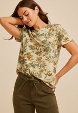 24/7 Dawson Floral Crew Neck Tee, C1524, small
