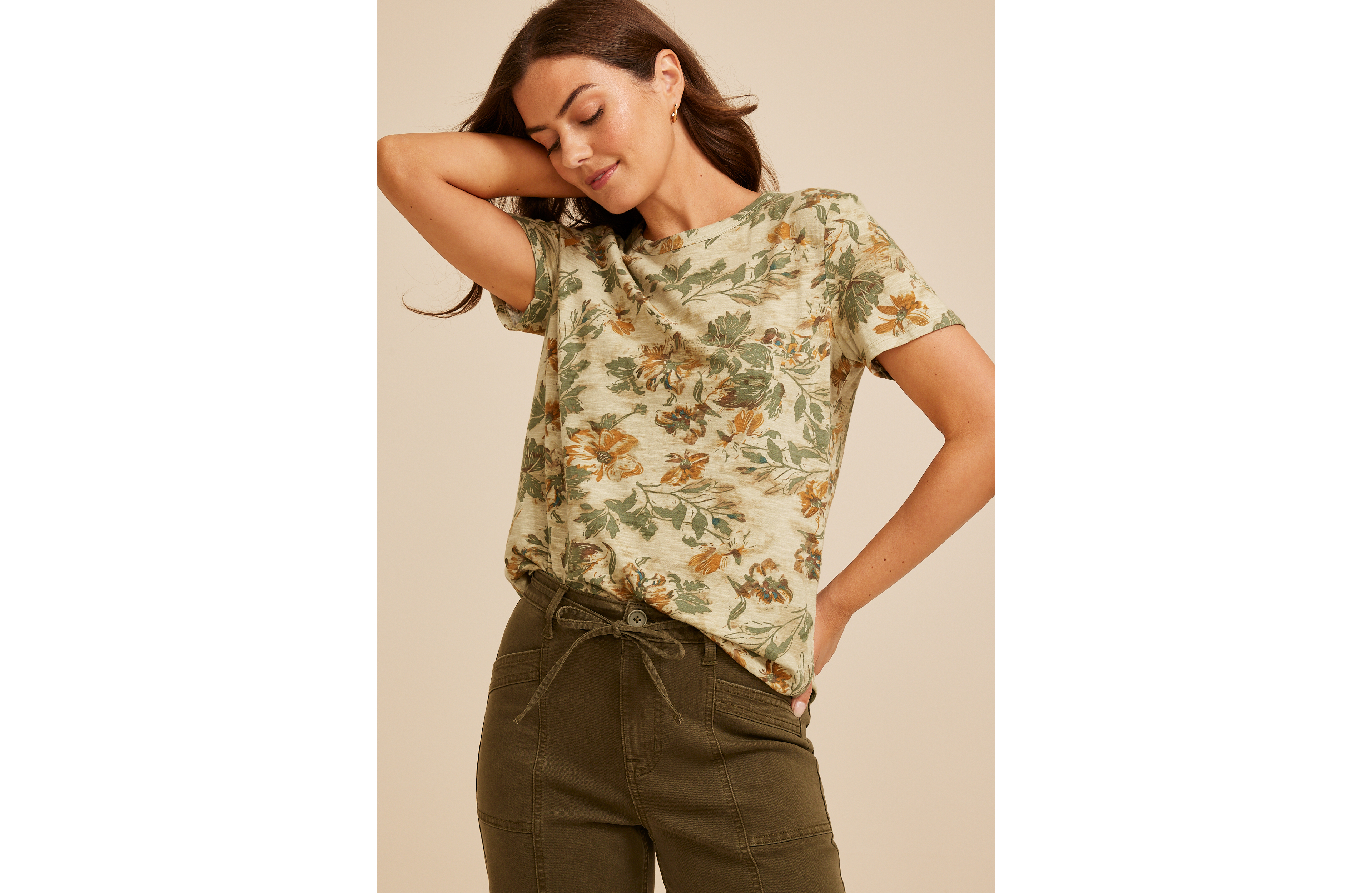 24/7 Dawson Floral Crew Neck Tee