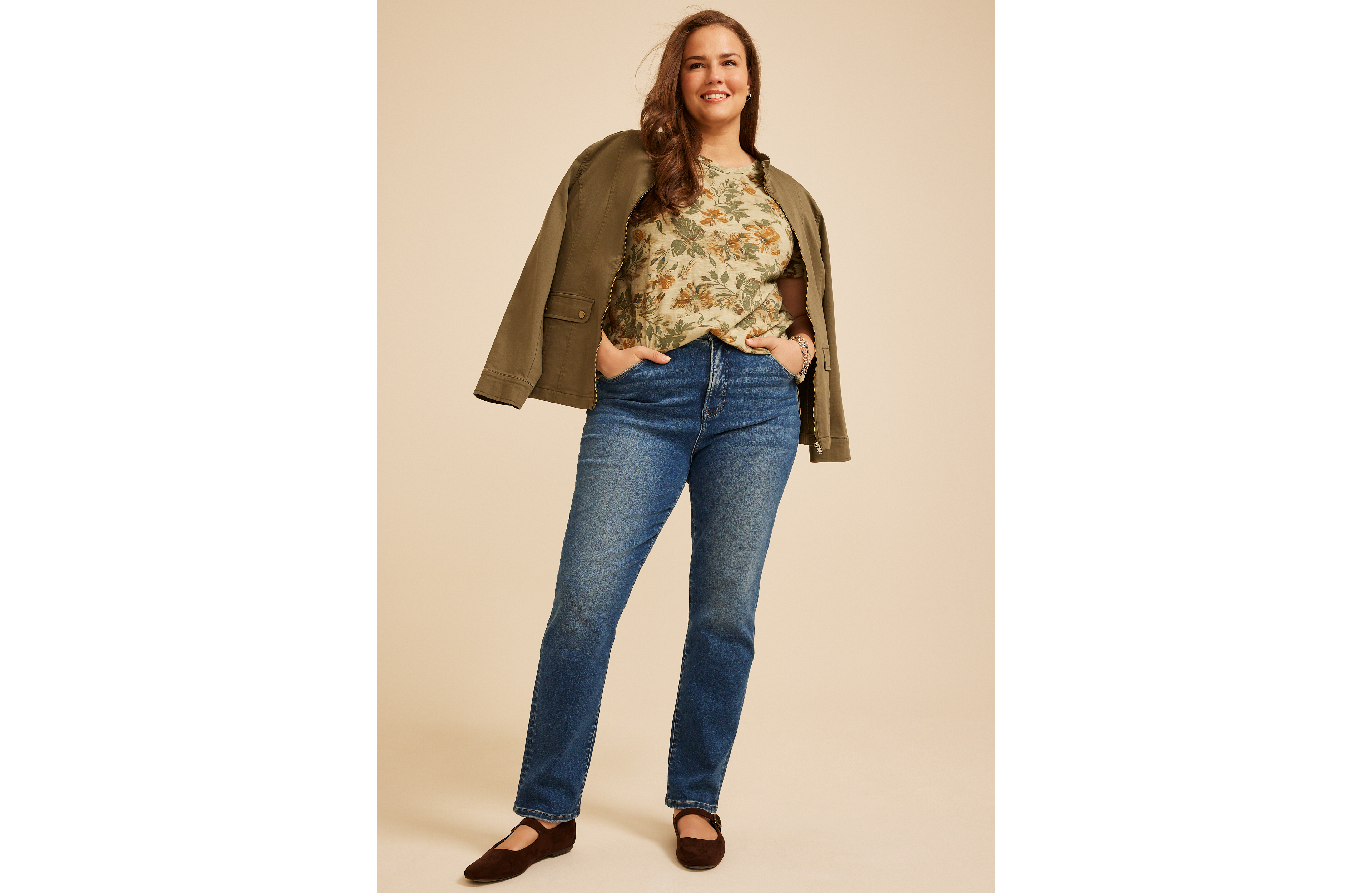 Plus 24/7 Dawson Floral Crew Neck Tee