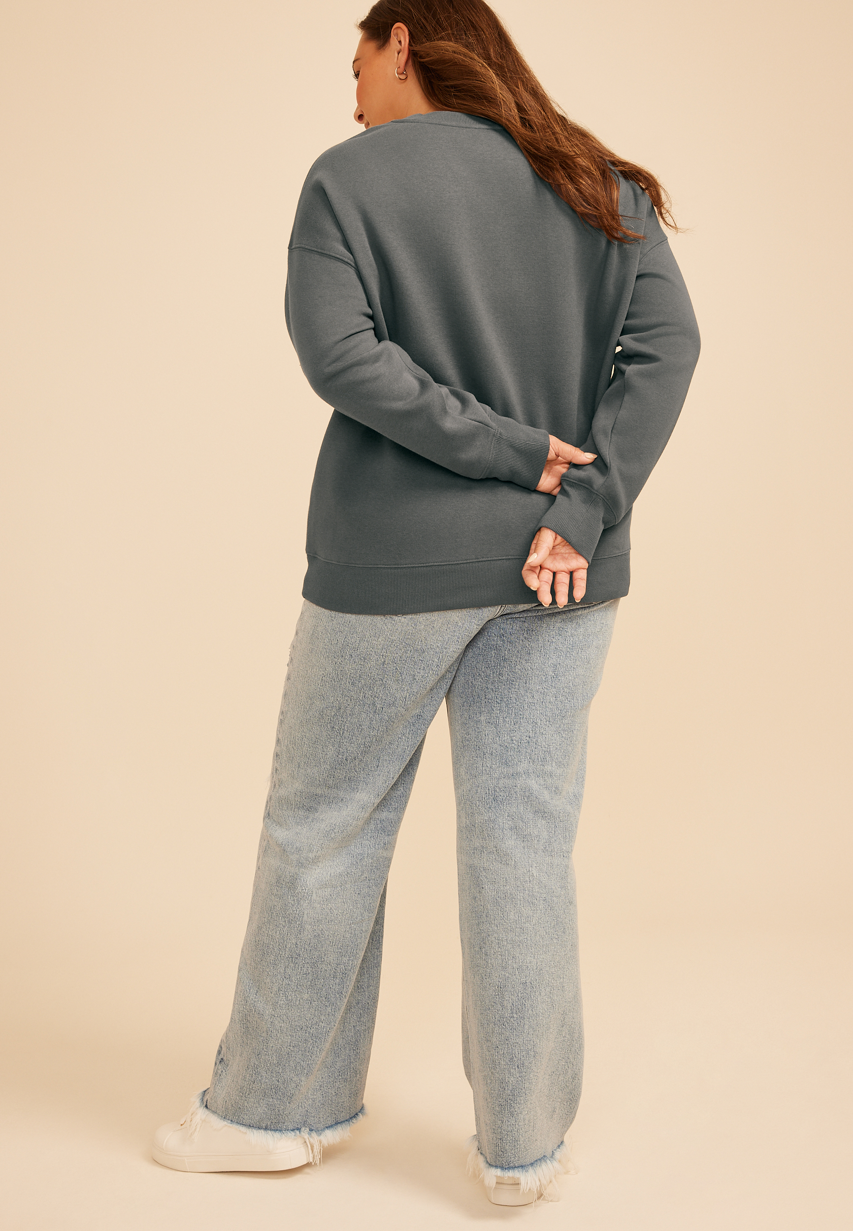Plus Size Mickey Mouse Sweatshirt, C4033, large