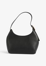 Pebbled Faux Leather Shoulder Bag, C106, small