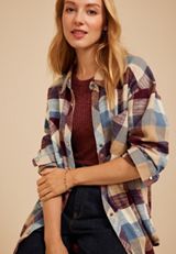 Cabin Plaid Button Down Shirt, C1524, small