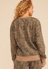 Washed Terry V Neck Sweatshirt, C5296, small