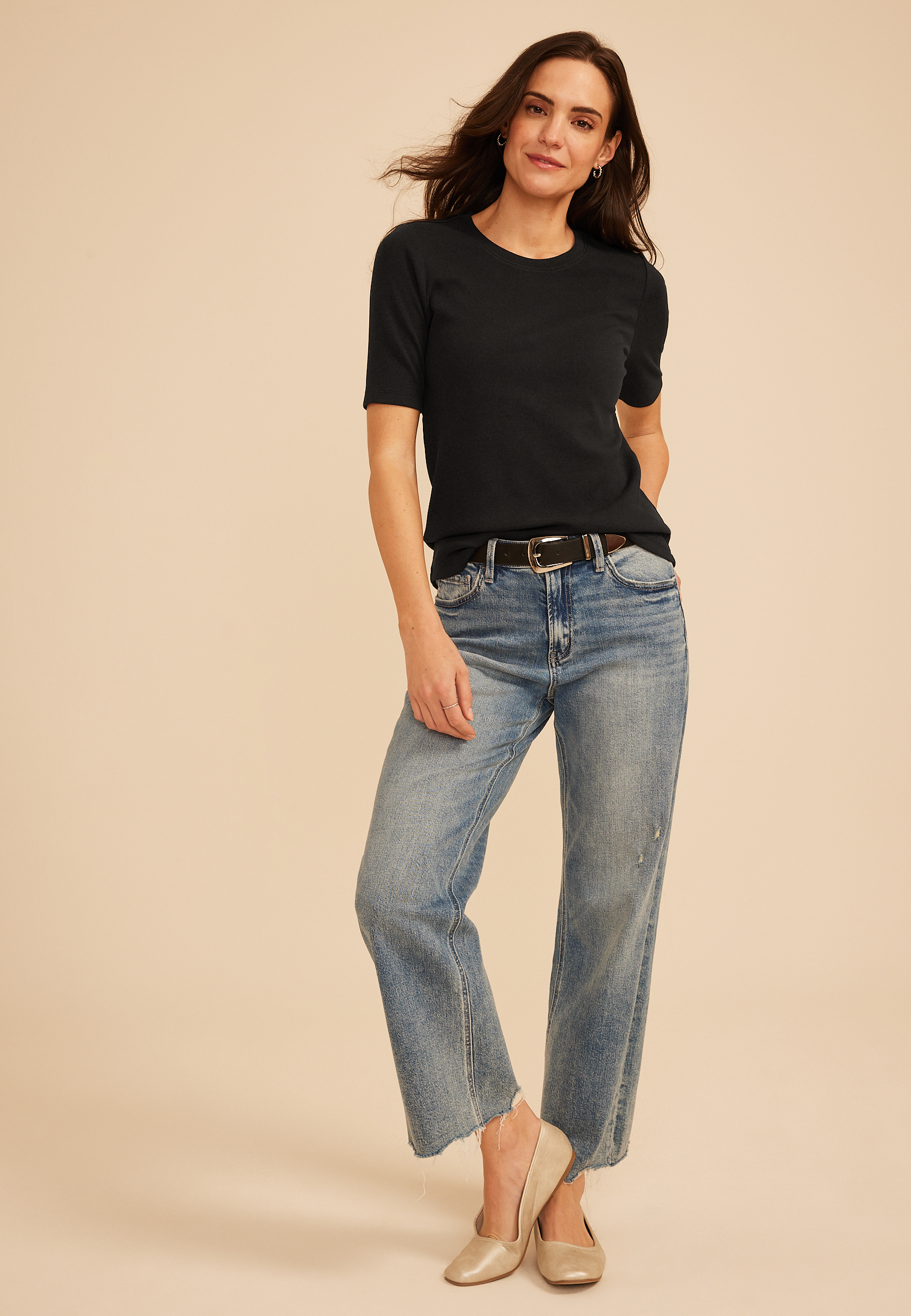 24/7 Ribbed Elbow Sleeve Tee