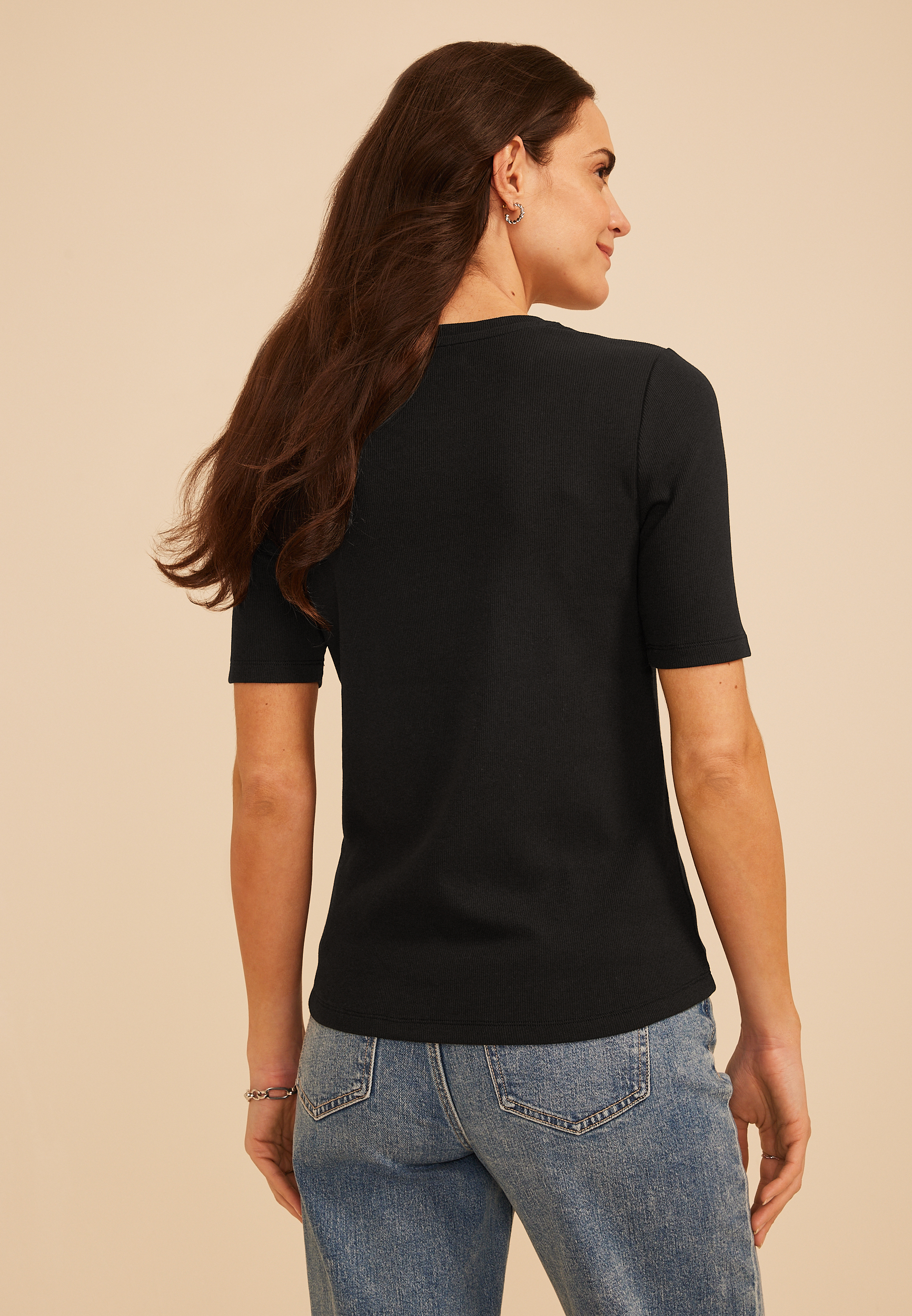 24/7 Ribbed Elbow Sleeve Tee - thumbnail 2