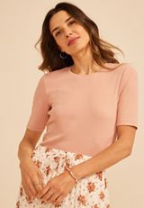 24/7 Ribbed Elbow Sleeve Tee, C9369, small