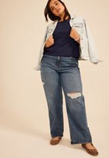 Plus Size 24/7 Ribbed Elbow Sleeve Tee, C1378, small
