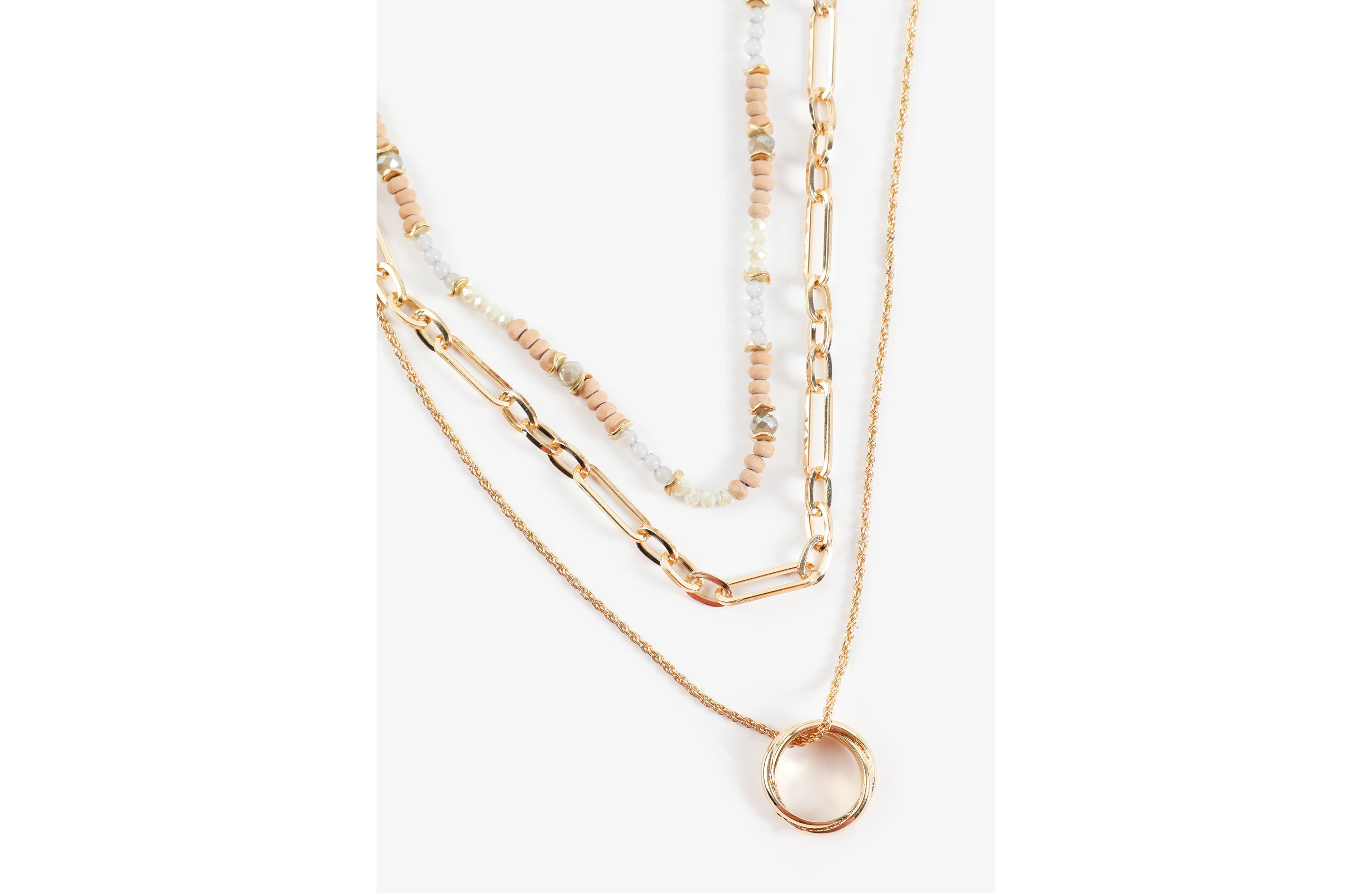 Gold Mixed Charm Layered Necklace