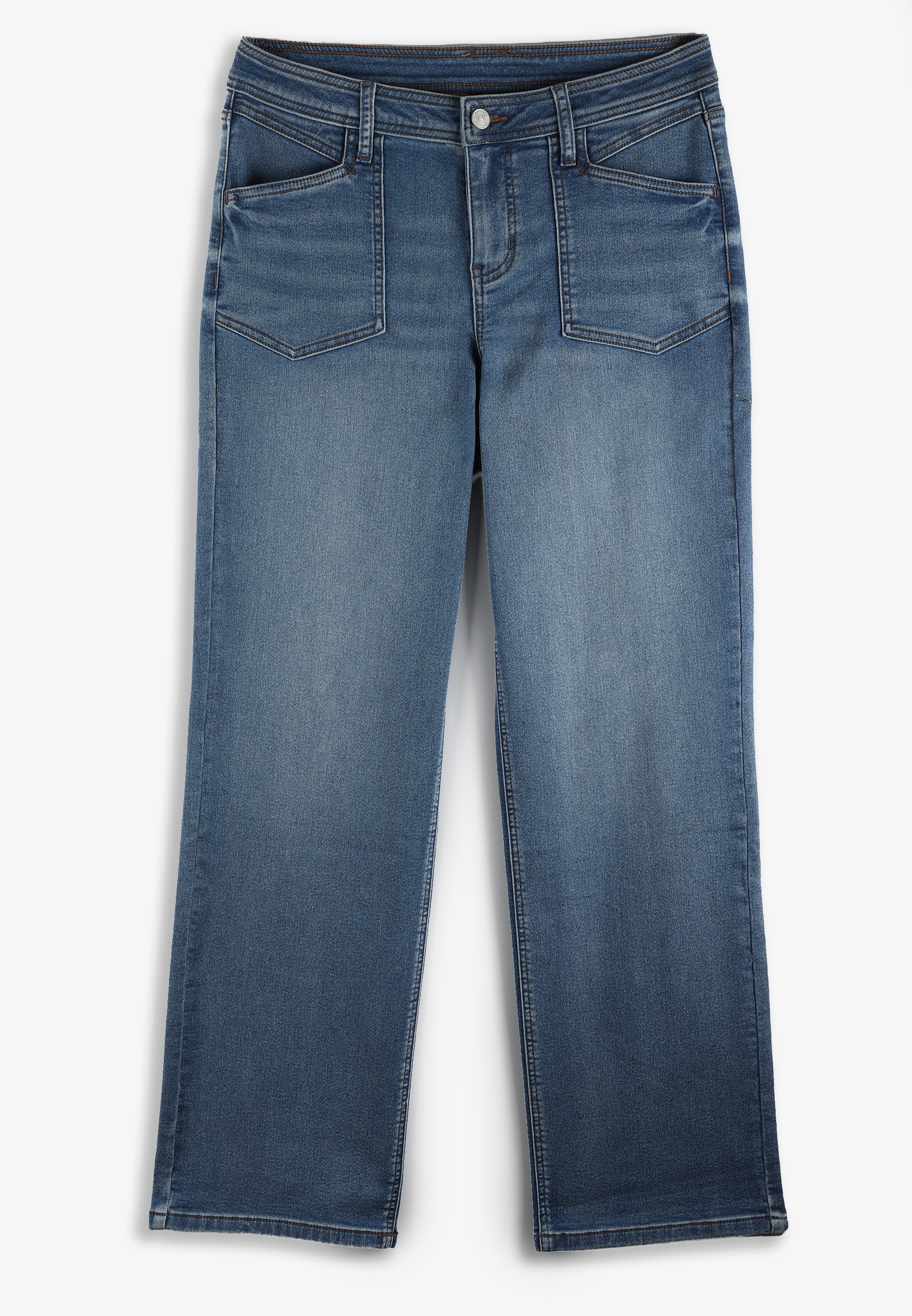 Plus Size m jeans by maurices&trade; Mid Rise Knit Relaxed Straight Jean