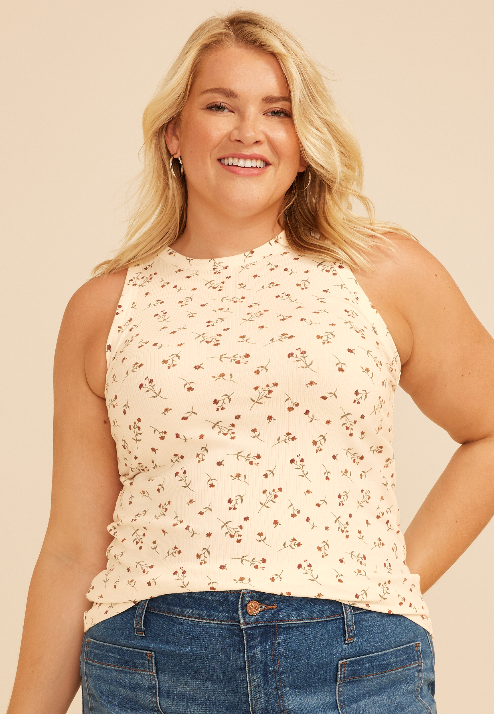 Plus Size 24/7 Highline Floral Tank Top