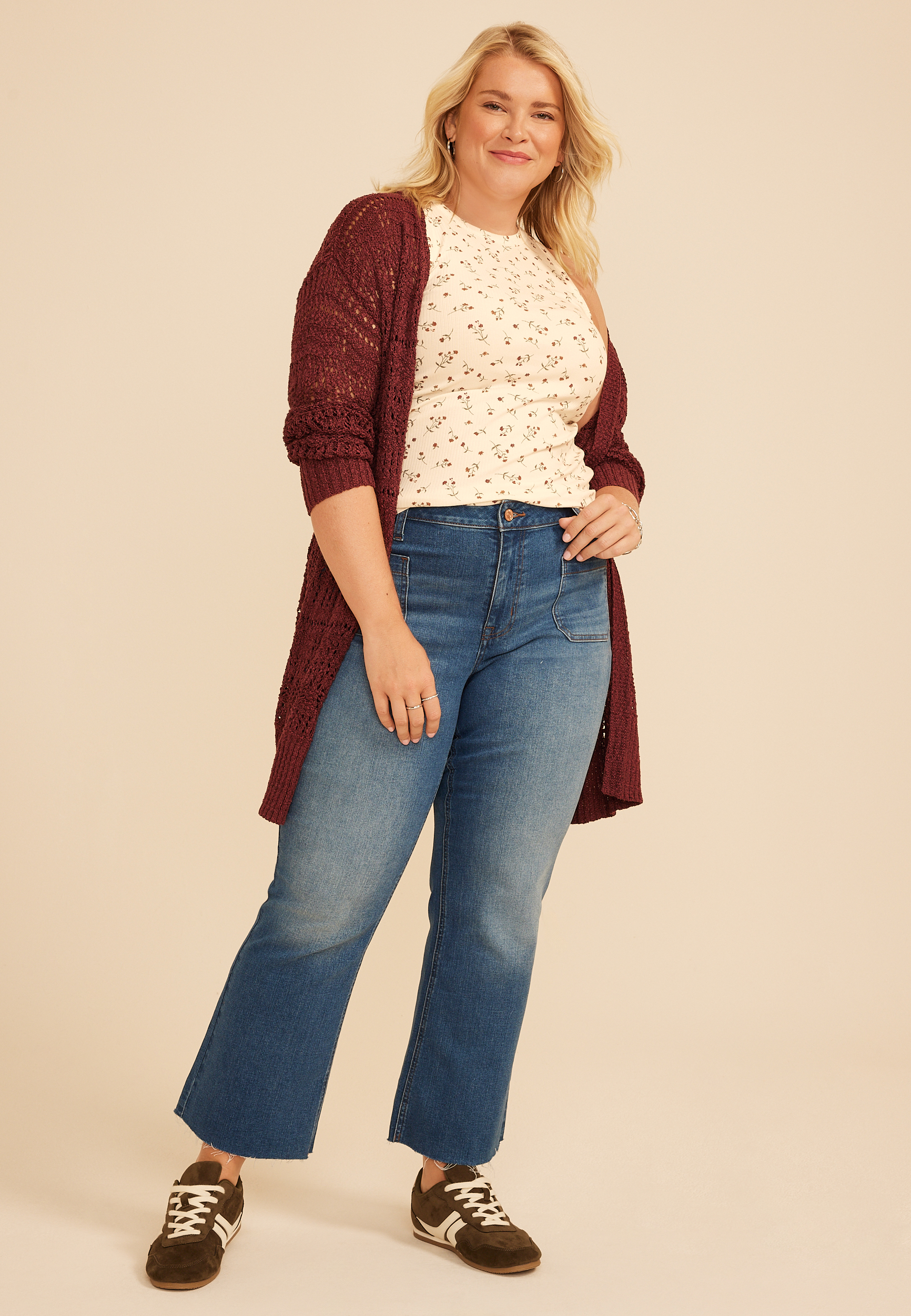 Plus Size 24/7 Highline Floral Tank Top, C1524, large