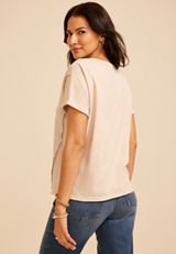 Floral Studded Relaxed Fit Graphic Tee, C211, small