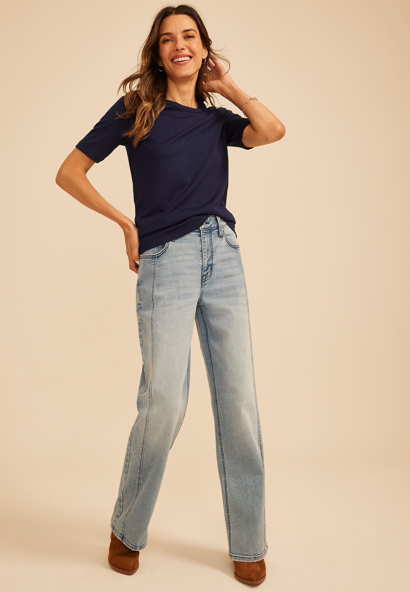 24/7 Elbow Sleeve Crew Neck Tee, C1378, large