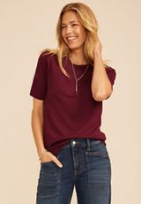 24/7 Elbow Sleeve Crew Neck Tee, C7923, small