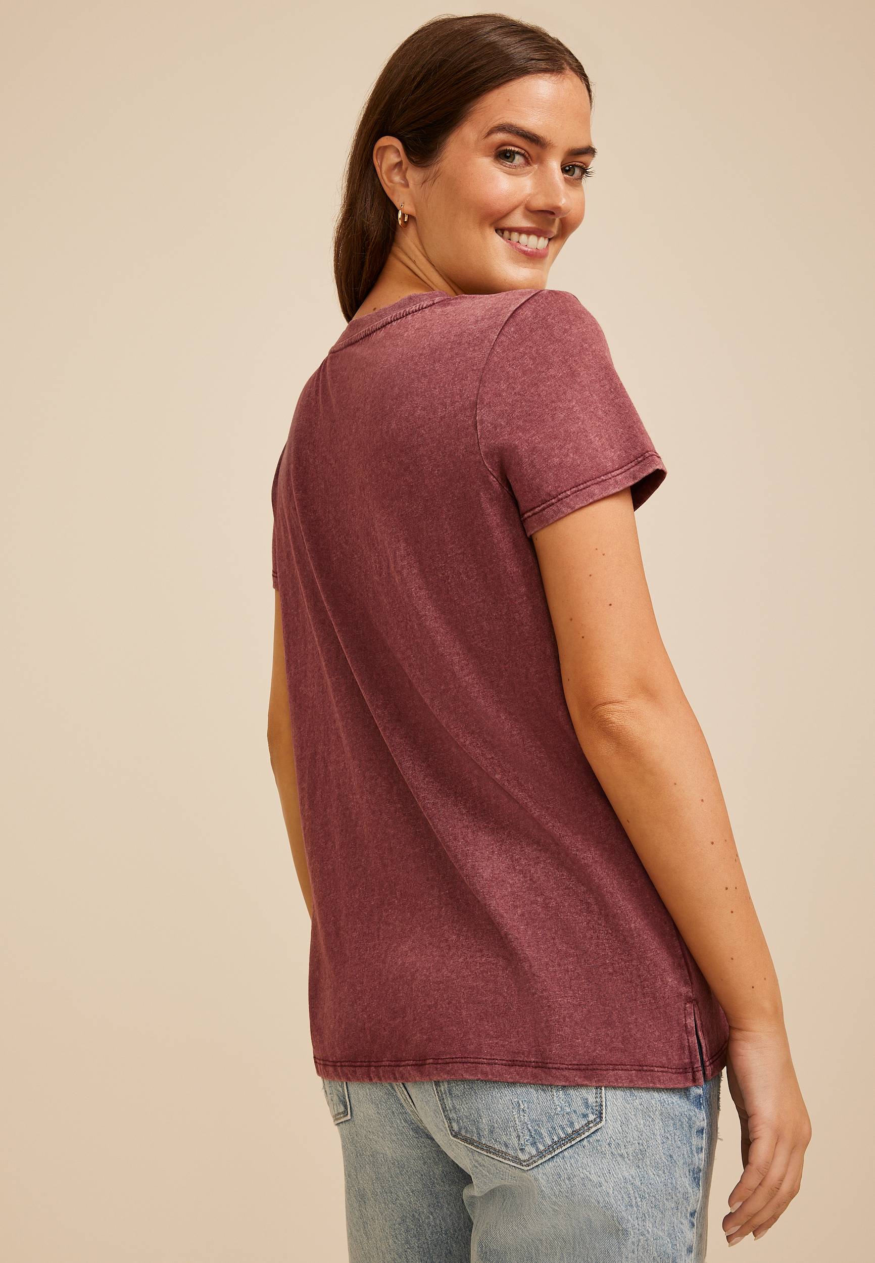 Floral Shadow Classic Fit Graphic Tee, C7923, large